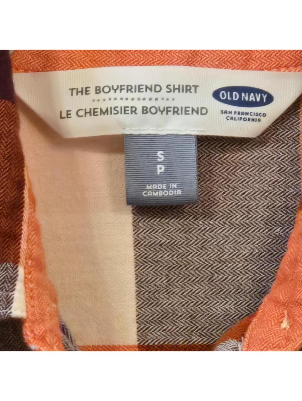 Old Navy Women's Orange and Brown Shirt